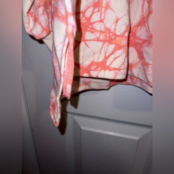 NWOT RACHEL COMEY Target Plus Tie Dye Orange French Terry Cropped Sweatshirt - Picture 4 of 8
